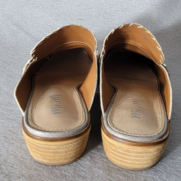 Mi iM Simone Mule Shoe Embroidered Vegan Leather Slip On Closed Toe Shoe 8.5 - Picture 8 of 12